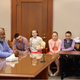 Christina and Christopher Sanders (far left) with their six adopted children (Cincinnati Enquirer screenshot)